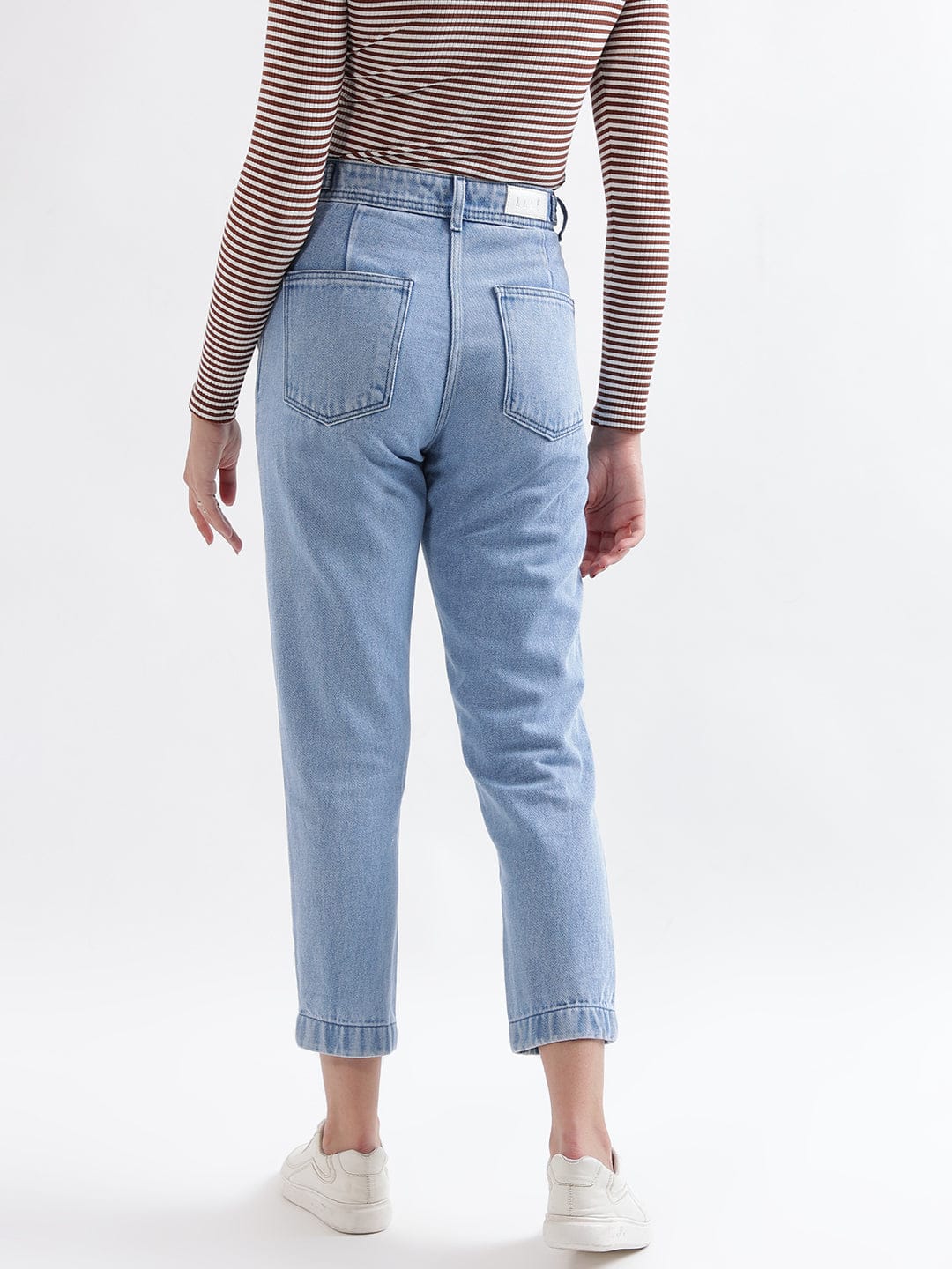 Elle Women Blue Mom Fit Jeans - Image 3