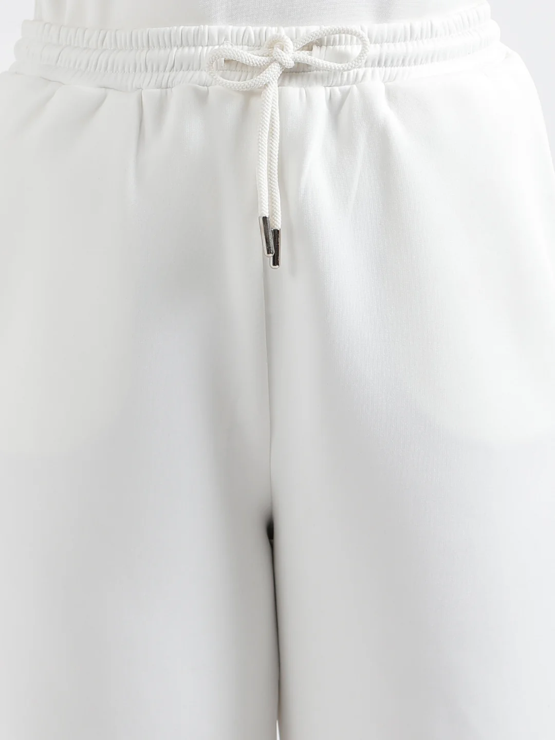 Elle Women White Solid Relaxed Fit Sweatpant - Image 6