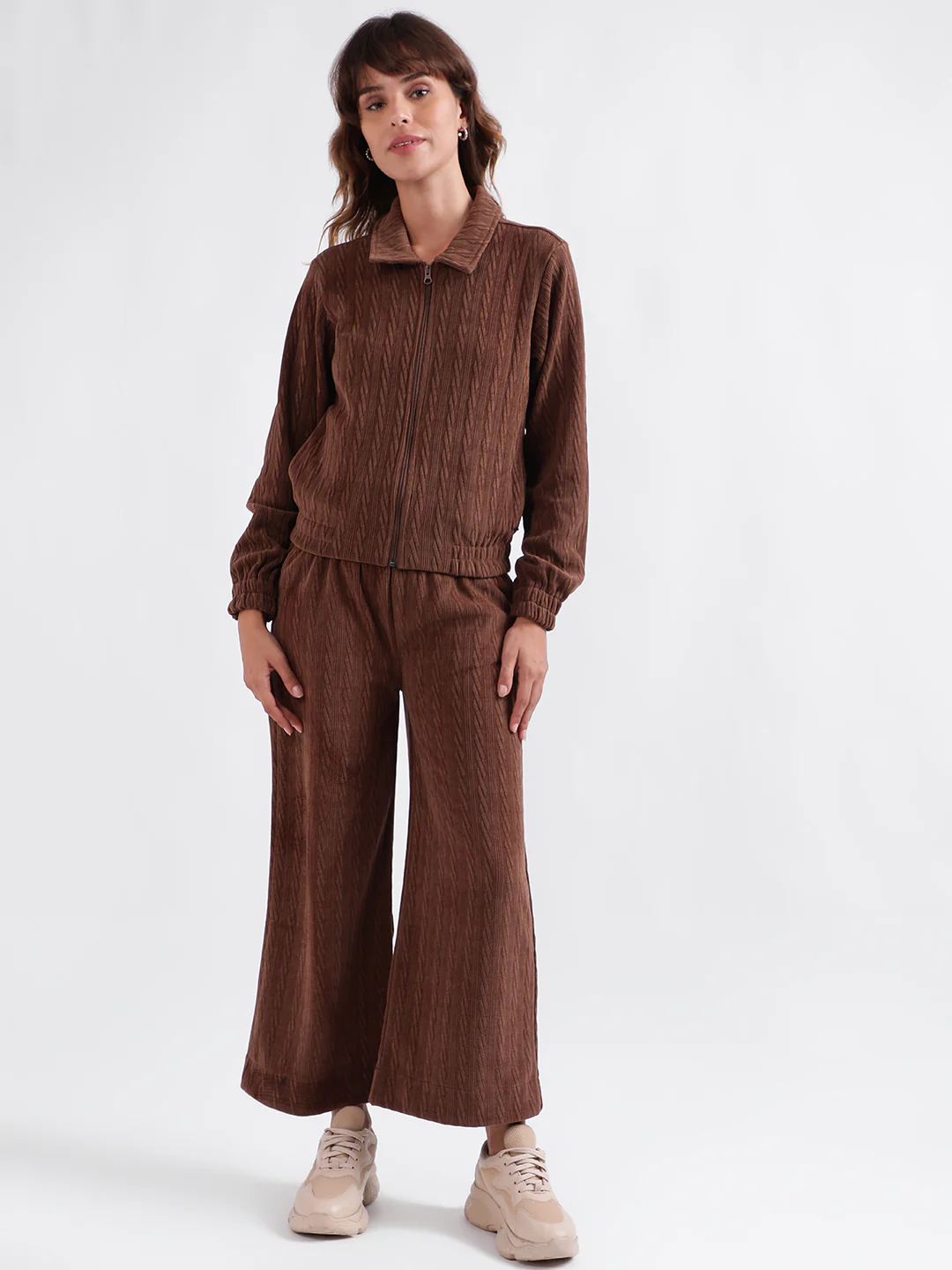 Elle Women Brown Solid Relaxed Fit Sweatpant - Image 5