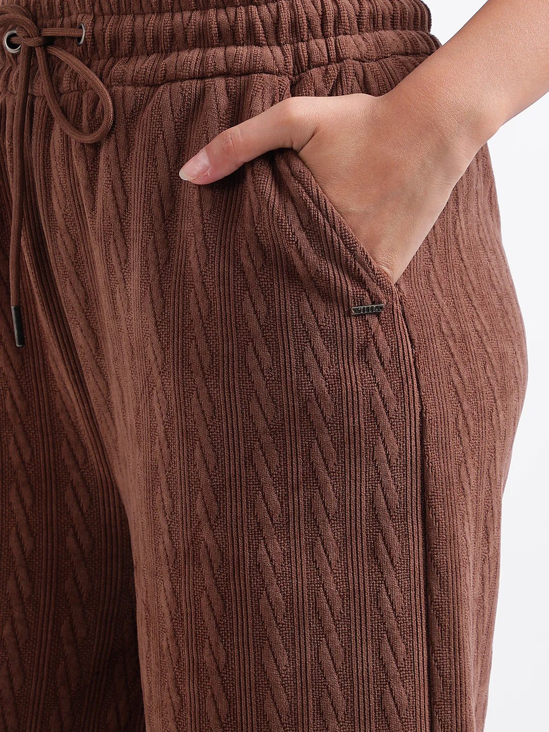 Elle Women Brown Solid Relaxed Fit Sweatpant - Image 7