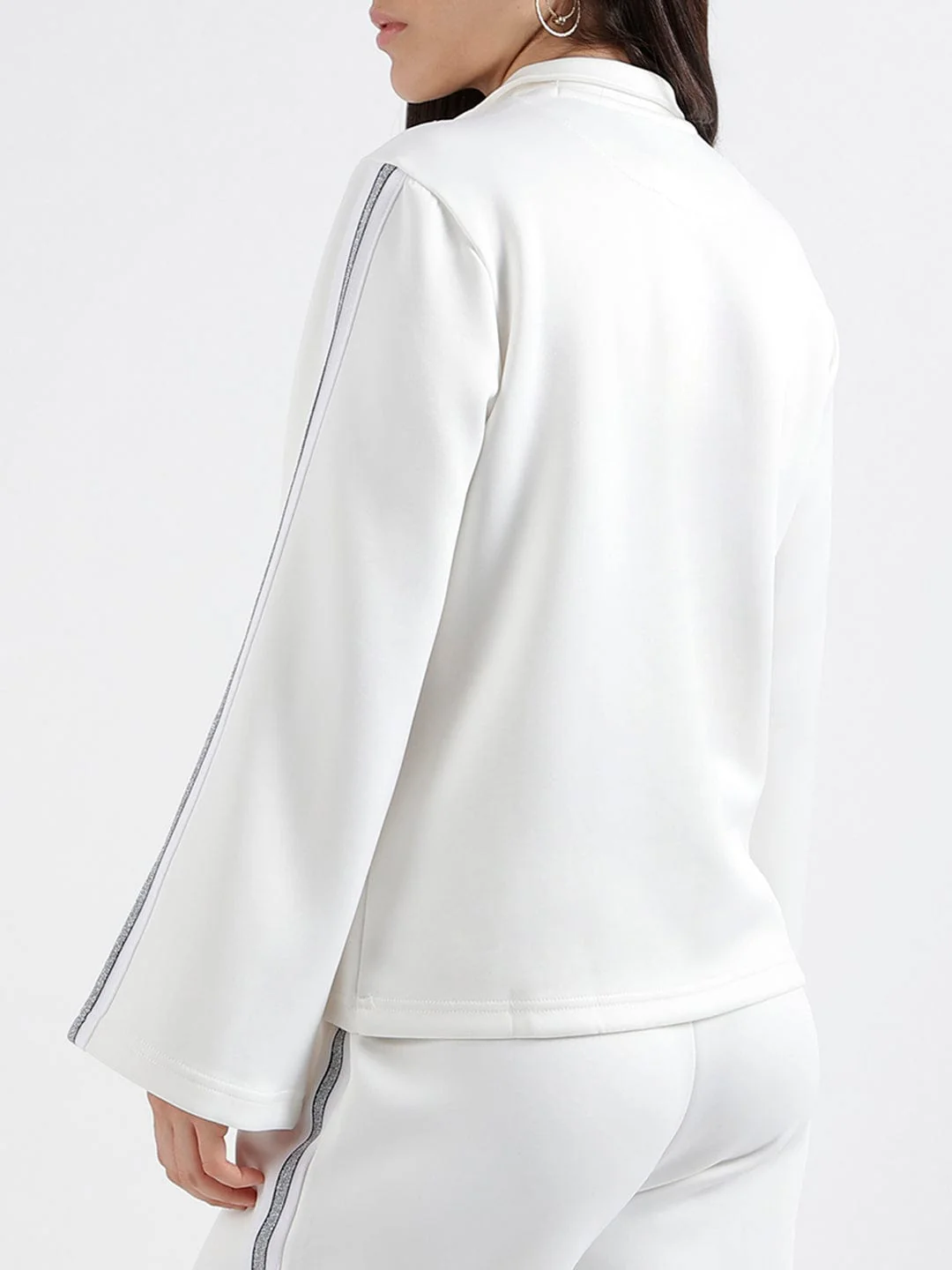 Elle Women Solid Full Sleeves High Neck Sweatshirt - Image 3