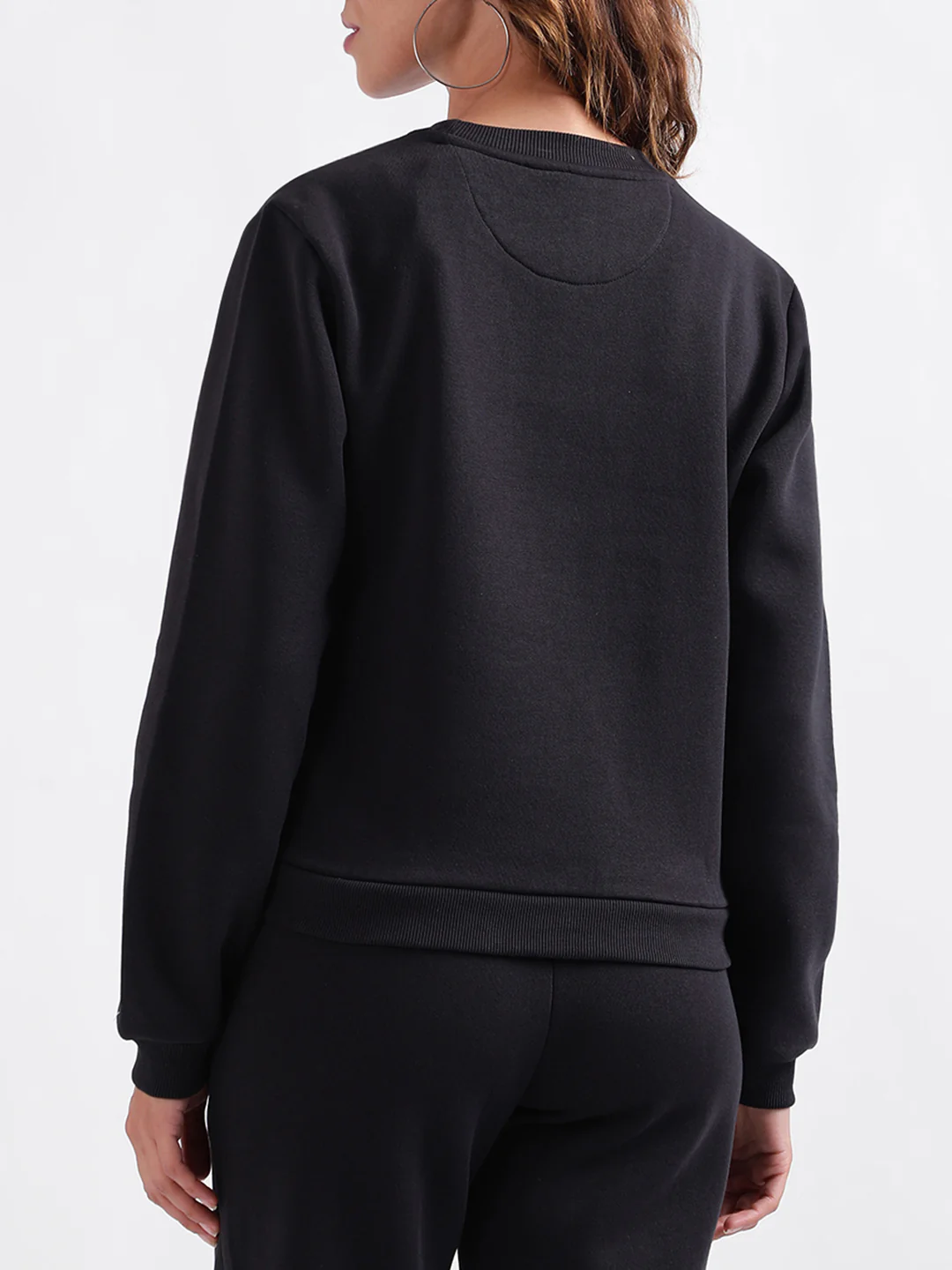 Elle Women Solid Full Sleeves Round Neck Sweatshirt - Image 3