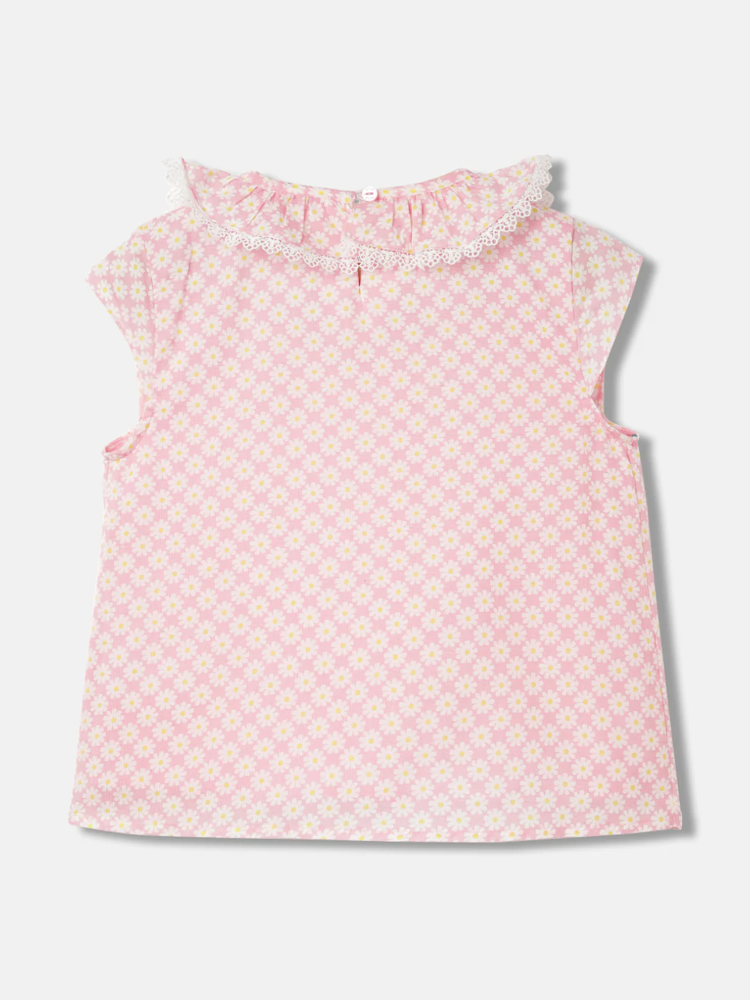 Elle Girls Pink Printed Round Neck Short Sleeves Top - Image 2