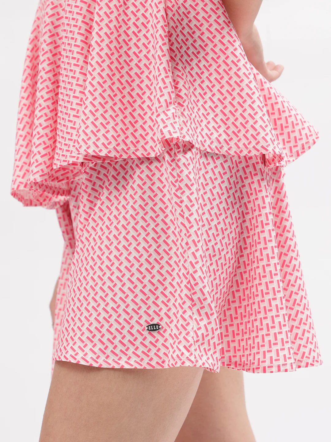 Elle Women Pink Printed V Neck Sleeveless Dress - Image 6