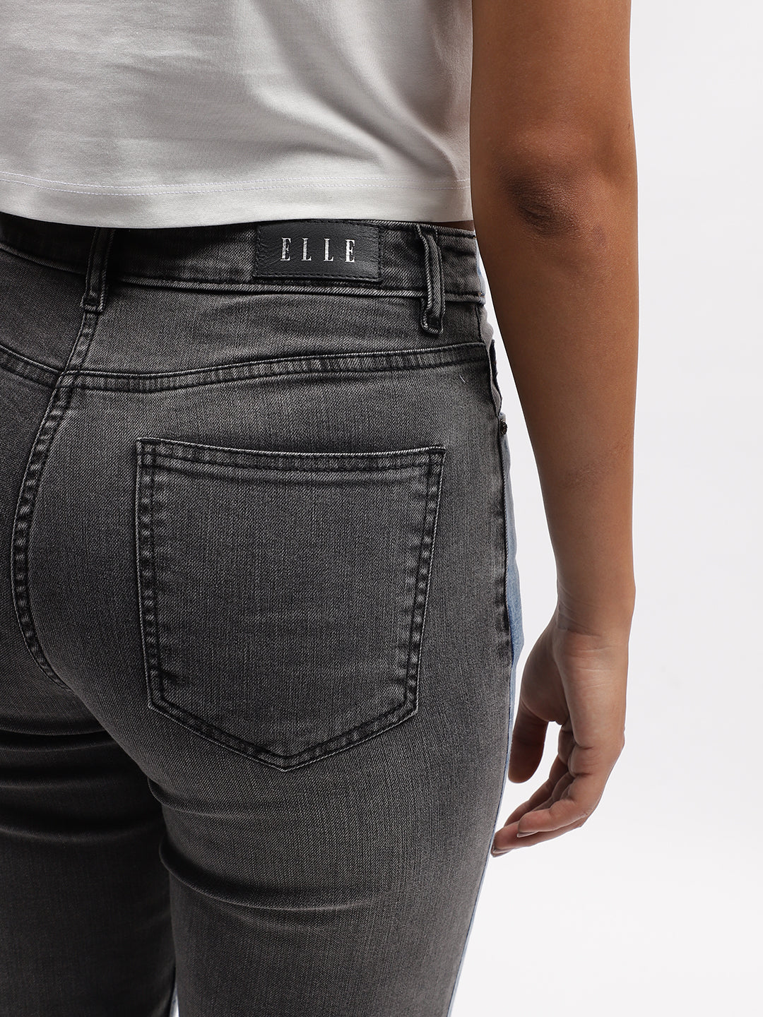 Elle Women Blue Solid Slim Fit Jeans - Image 6