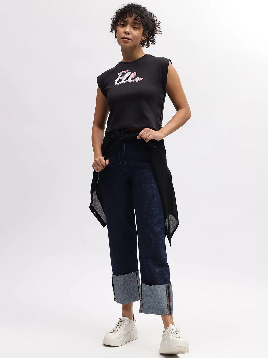 Elle Women Black Tshirt - Image 5
