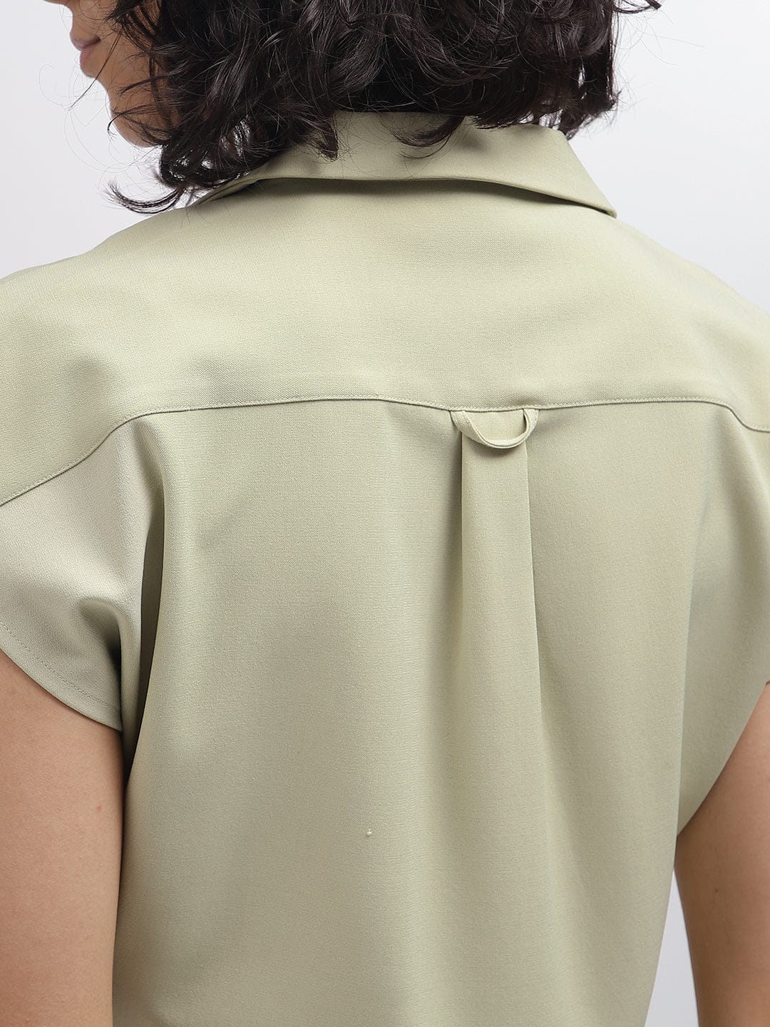 Elle Women Green V Neck Top - Image 6