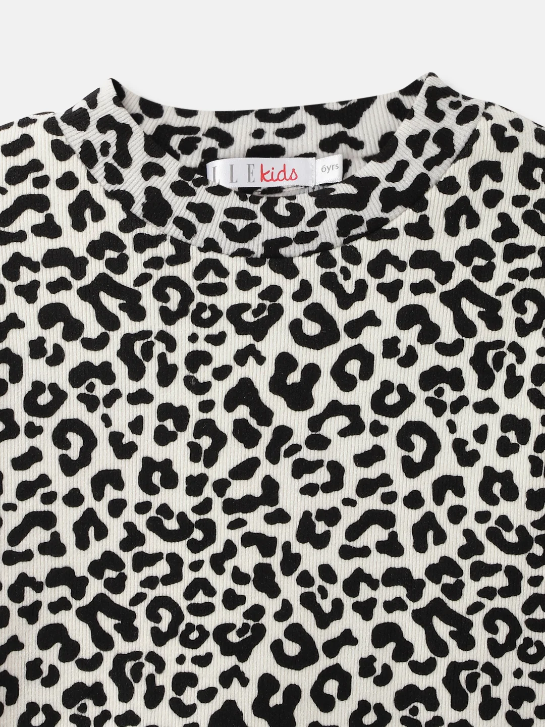 Elle Girls Black Printed Mock Neck Full Sleeves Tshirt - Image 3