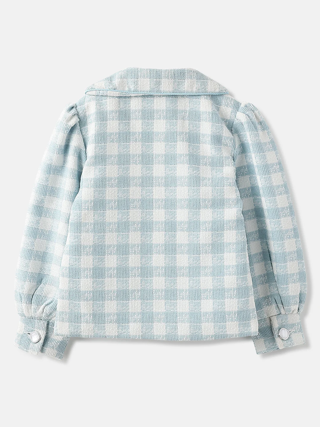 Elle Girls Blue Checked Blazer - Image 2
