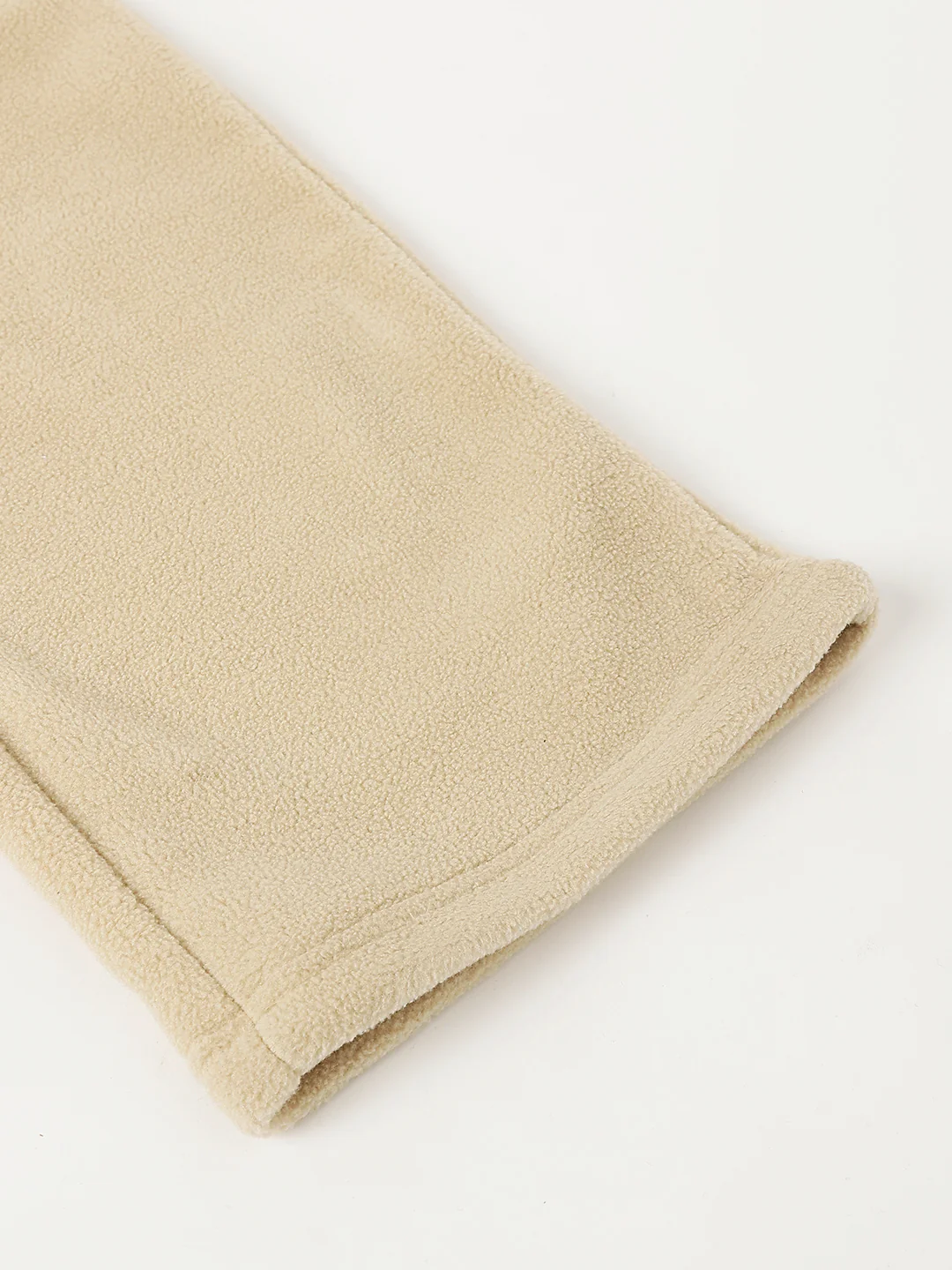 Elle Women Beige Self Design High-Rise Oversized Sweatpant - Image 7
