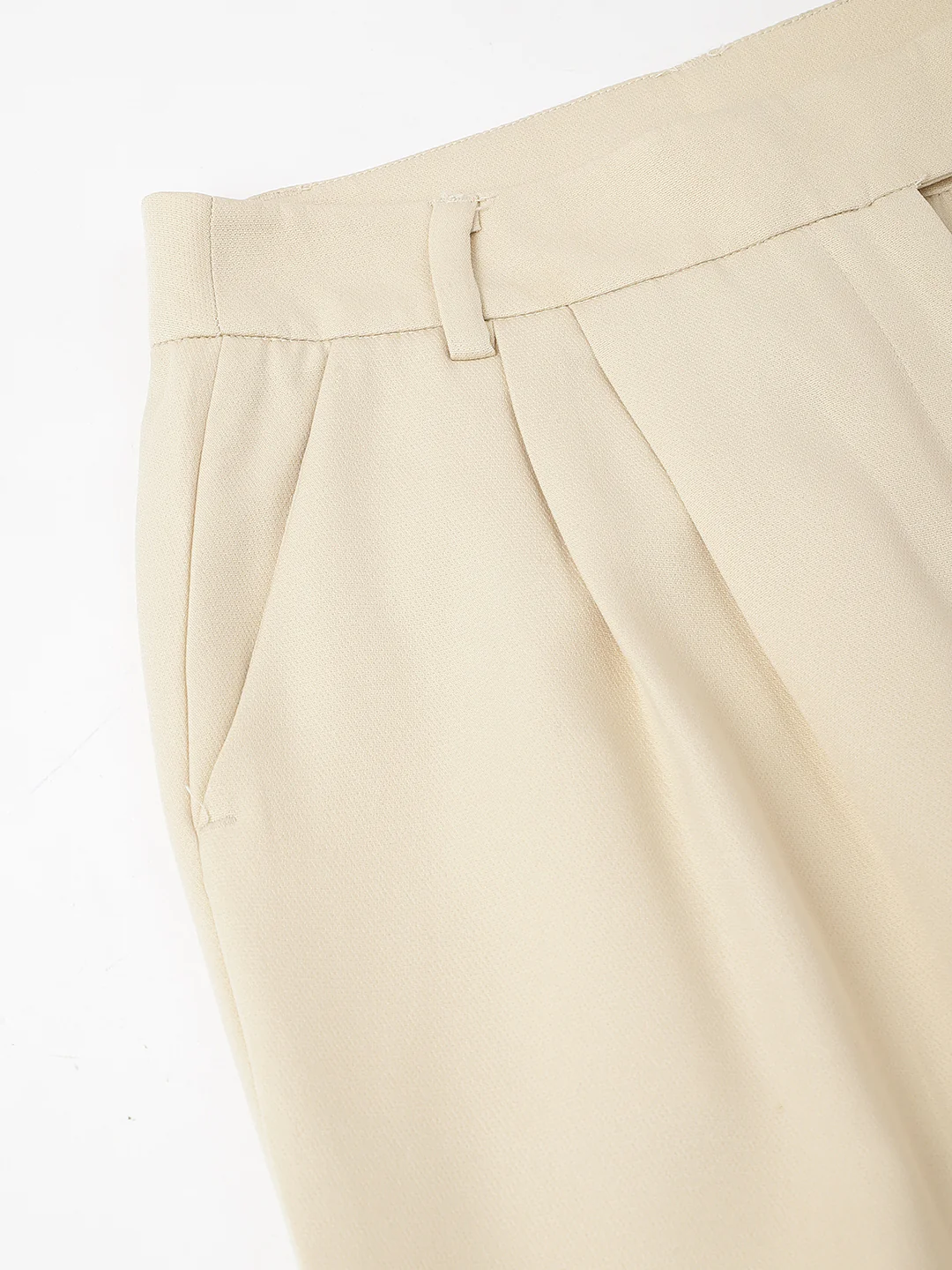 Elle Women Solid High-Rise Double Pleated Trouser - Image 8