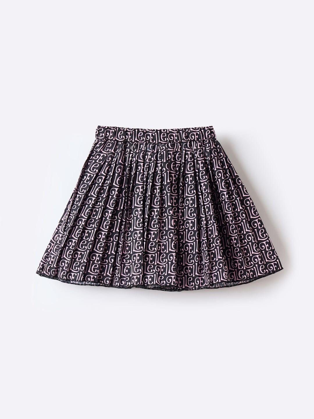 ELLE Girls Black Woven Regular Fit Pleated Skirt - Image 2