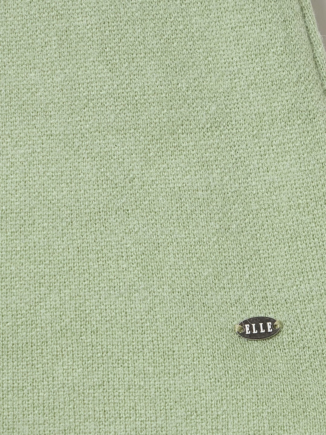ELLE Girls Green Embroidered Skirt - Image 4