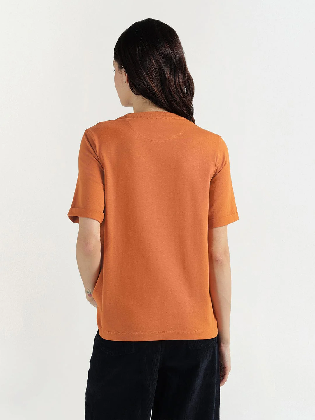 Elle Women Brown Graphic Crew Neck Tshirt - Image 4