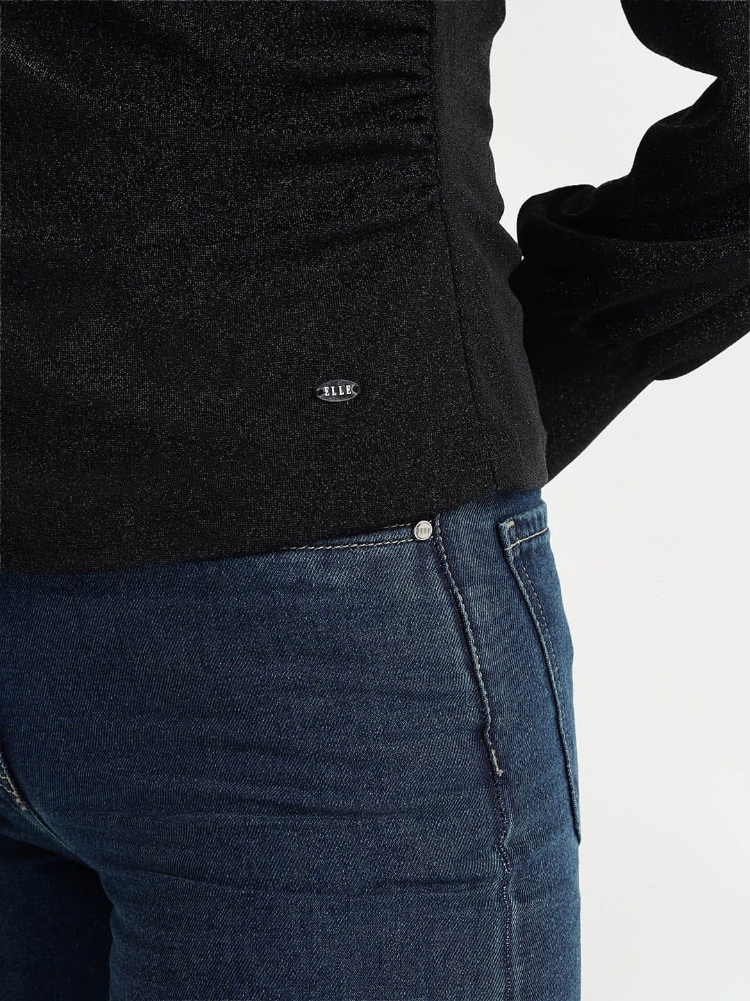 Elle Women Black Solid Top - Image 5