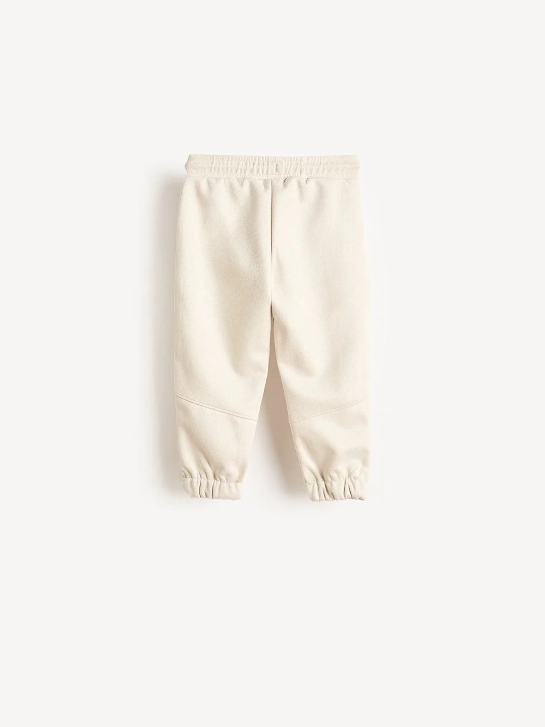 Elle Girls Cream Solid Tapered Fit Sweat Pant - Image 2