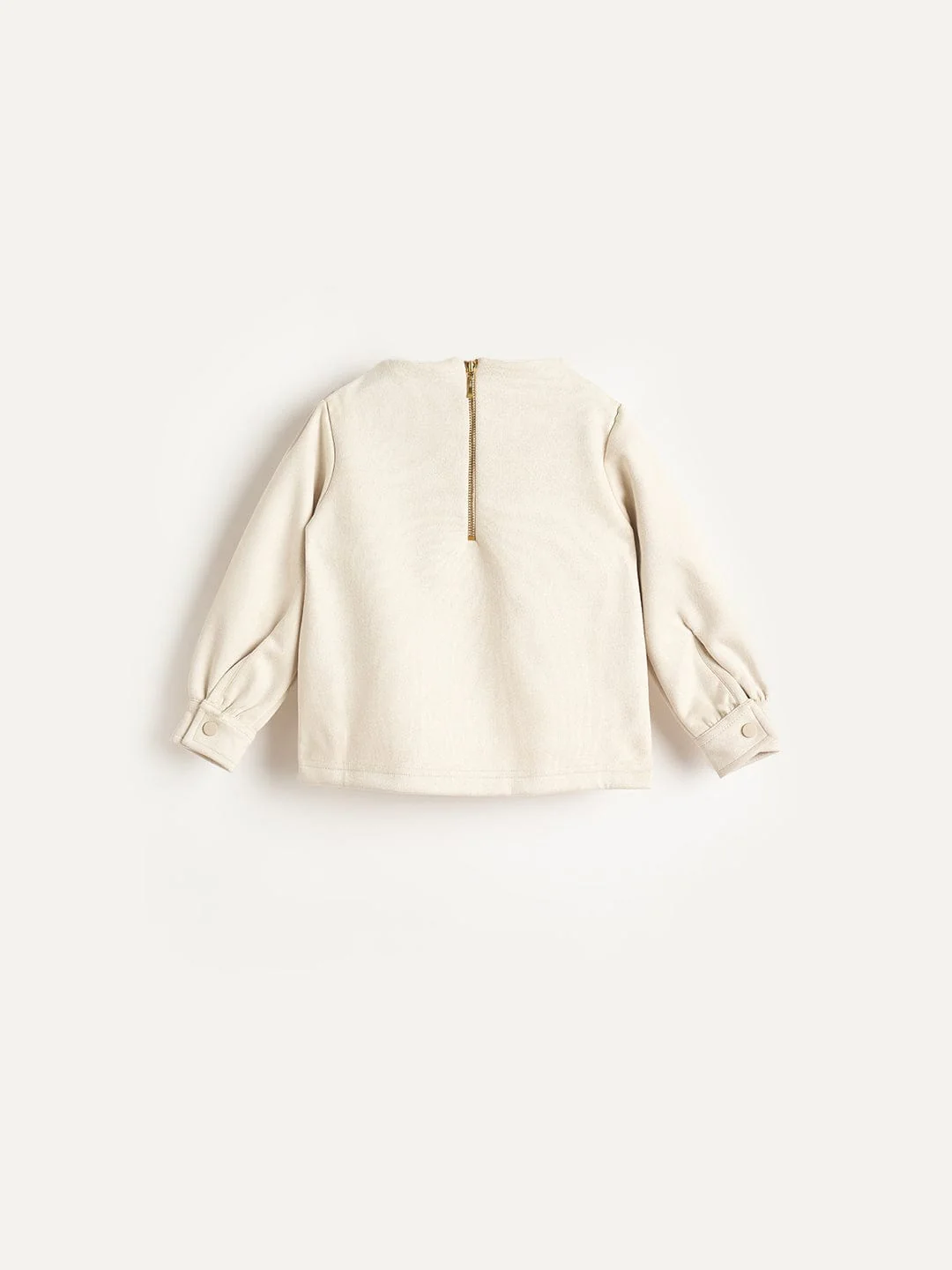 Elle Girls Cream Textured Round Neck Sweatshirt - Image 2