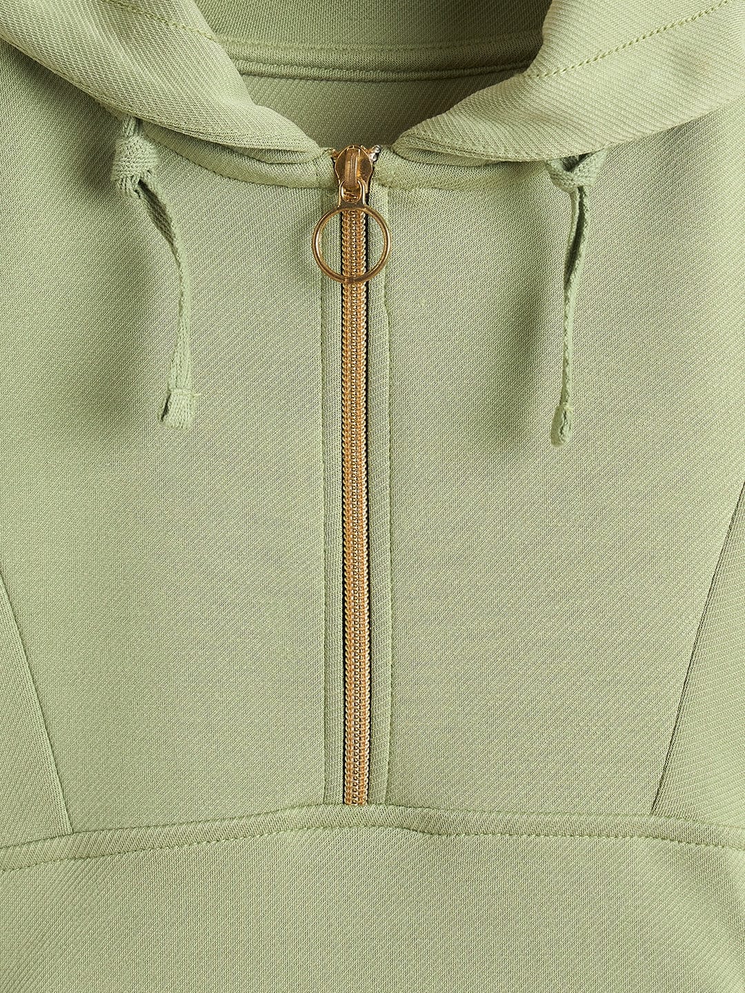 Elle Girls Green Textured Hoodie - Image 3