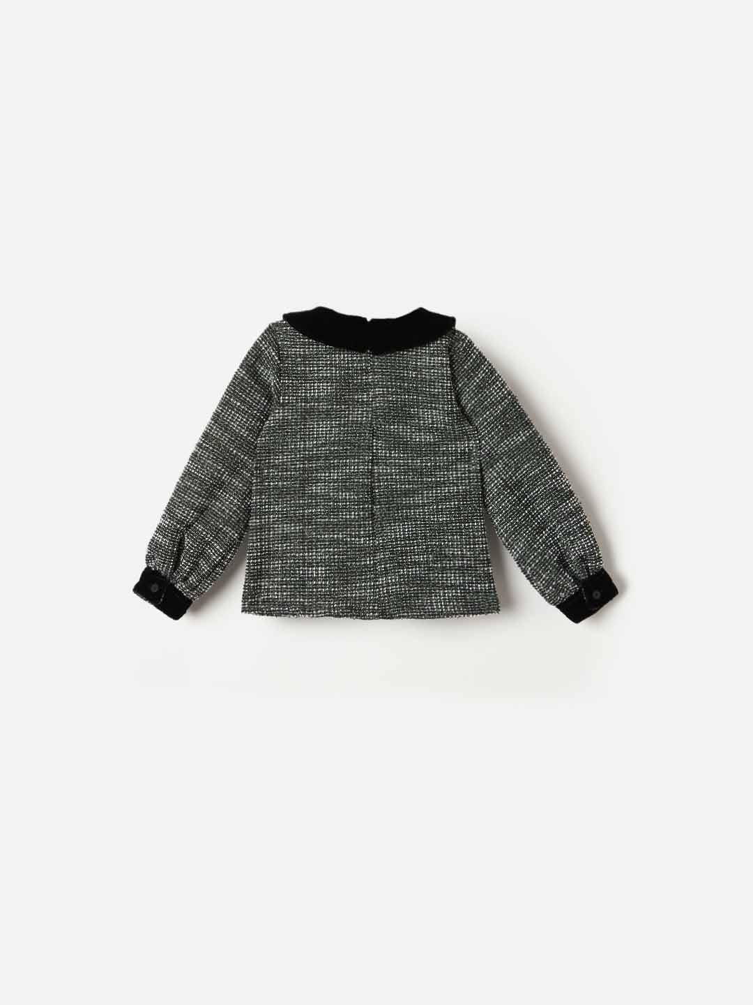 Elle Girls Regular Fit Black Embroidered Top - Image 2
