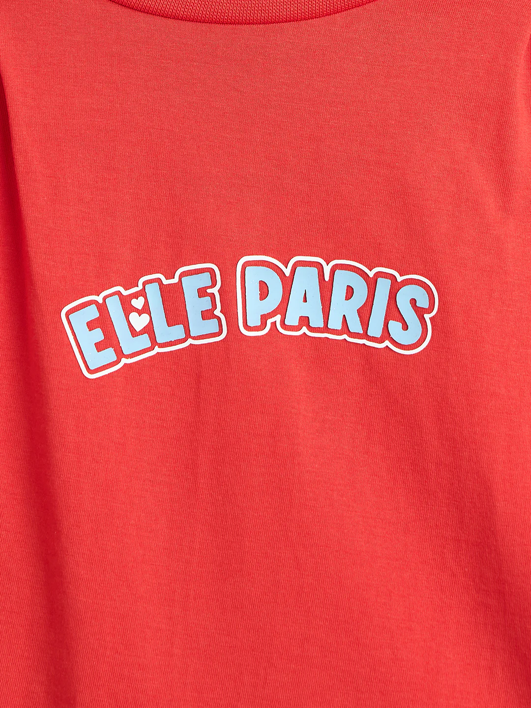 Elle Girls Red Solid Boxy Fit Pure Cotton T-Shirt - Image 4