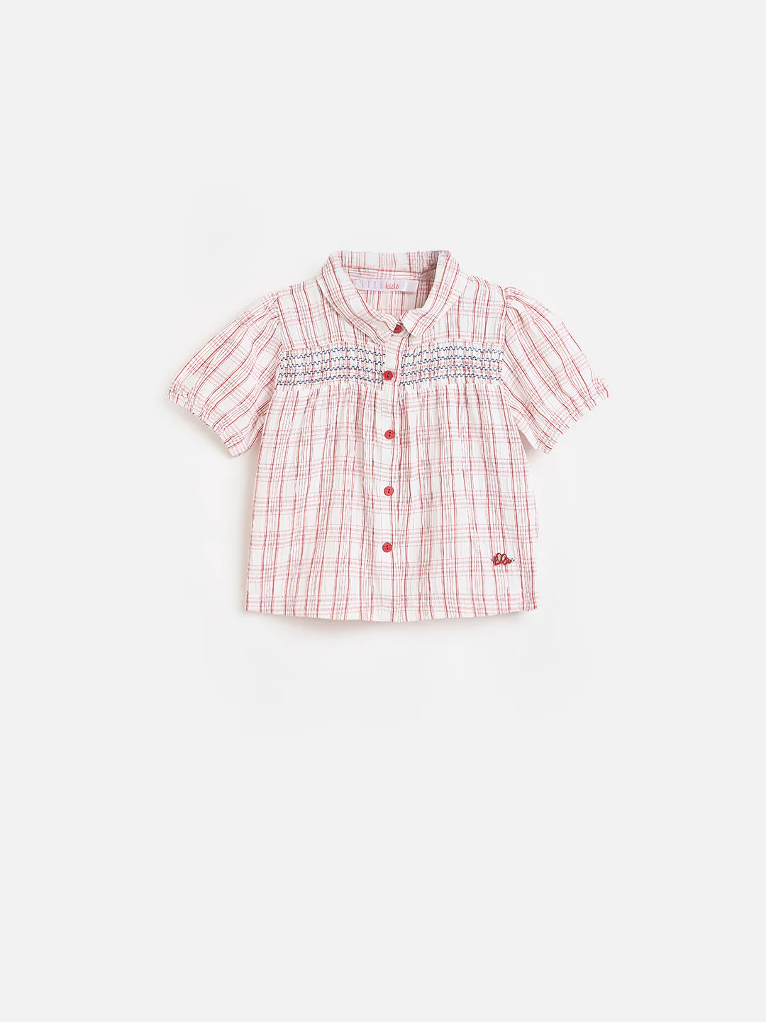 Elle Girls Red Checked Regular Fit Top - Image 4