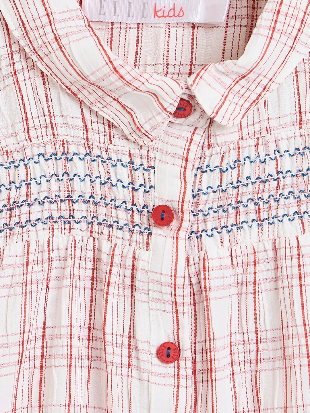 Elle Girls Red Checked Regular Fit Top - Image 6