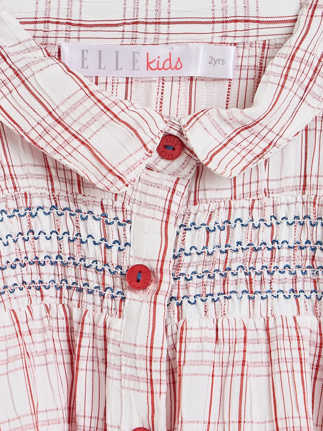 Elle Girls Red Checked Regular Fit Top - Image 7