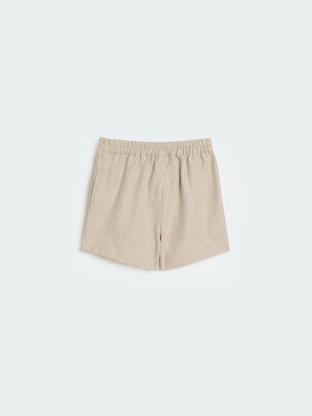 Elle Girls Beige Striped A-Line Fit Skort - Image 3