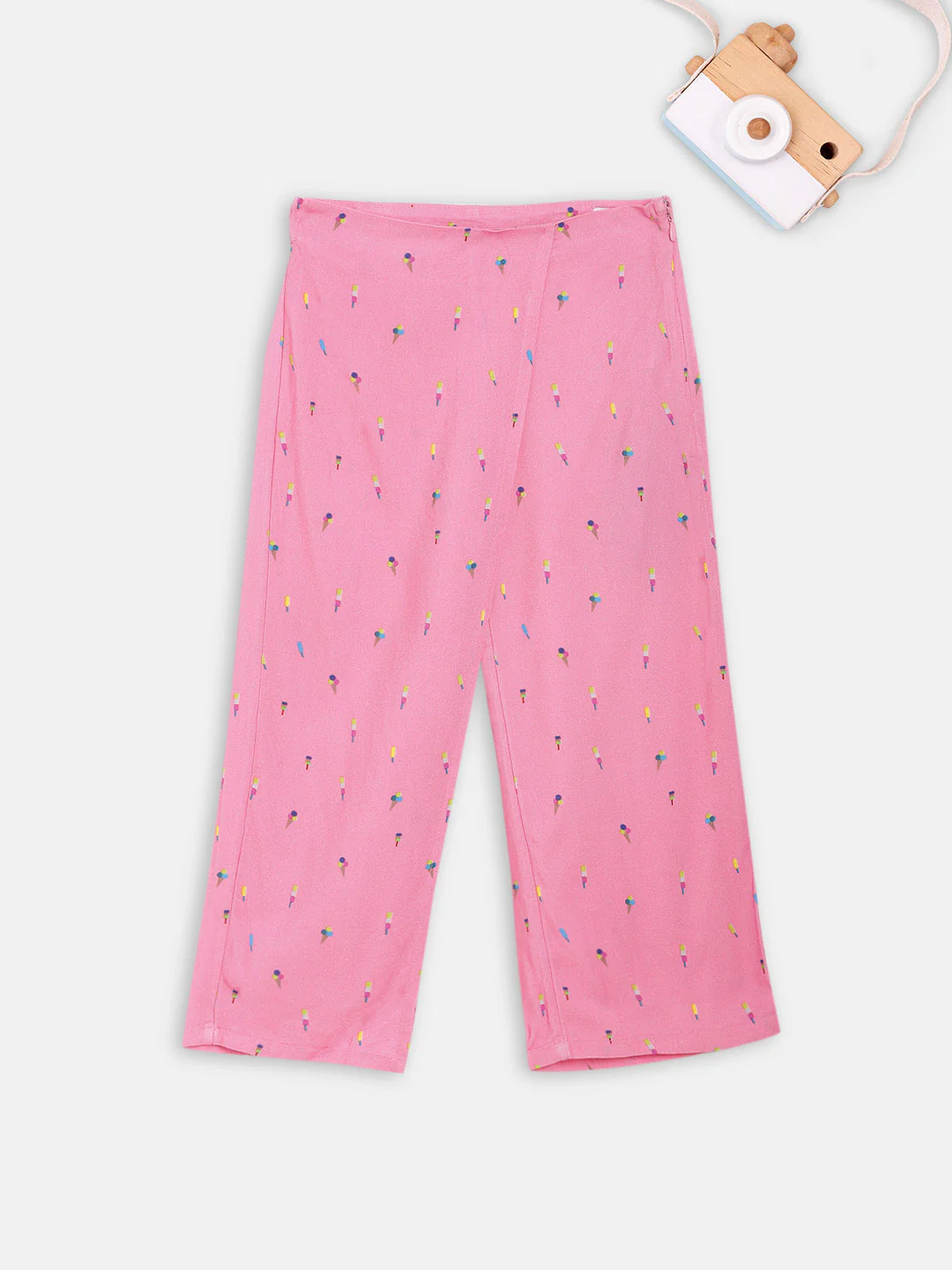 Elle Kids Girls Pink Printed Regular Fit Trouser