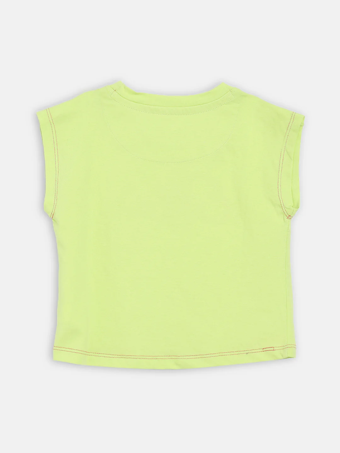 Elle Kids Girls Pink Self - Design Round Neck Top - Image 2