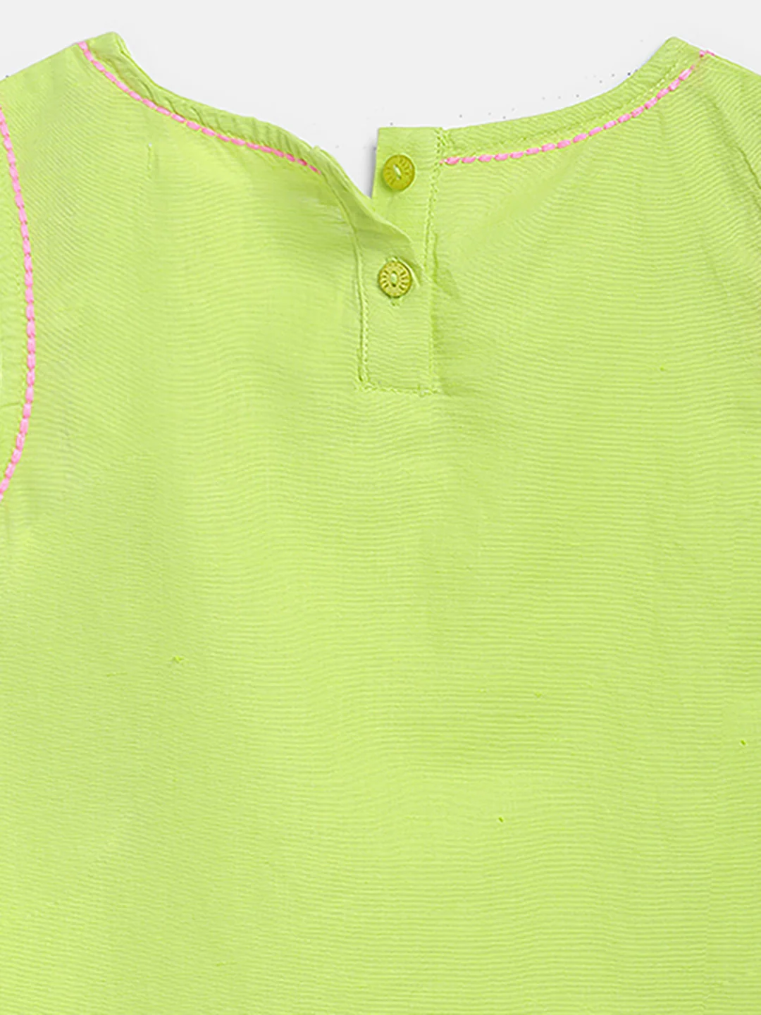 Elle Kids Girls Yellow Embroidered Round Neck Top - Image 4