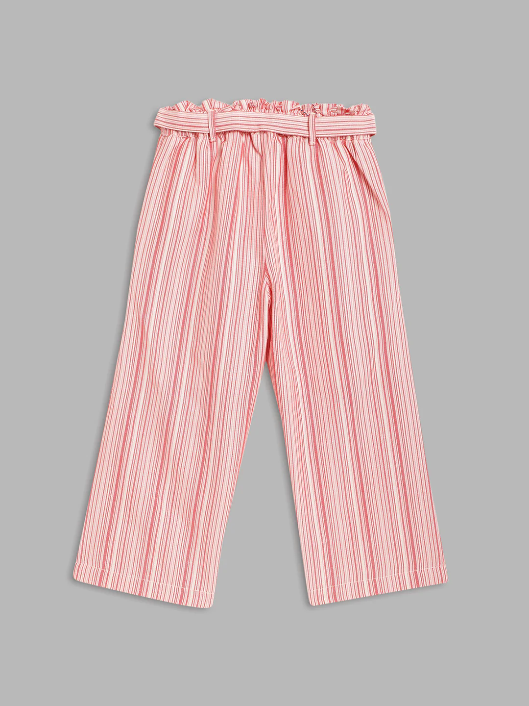 Elle Kids Girls Red Striped Straight Fit Trouser - Image 2