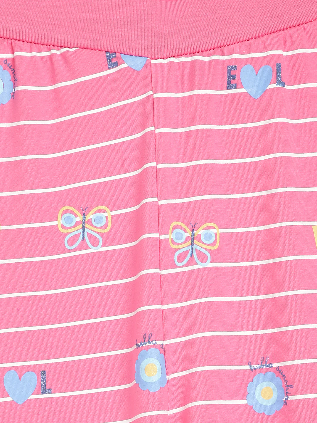Elle Kids Girls Pink Printed Regular Fit Leggings - Image 3