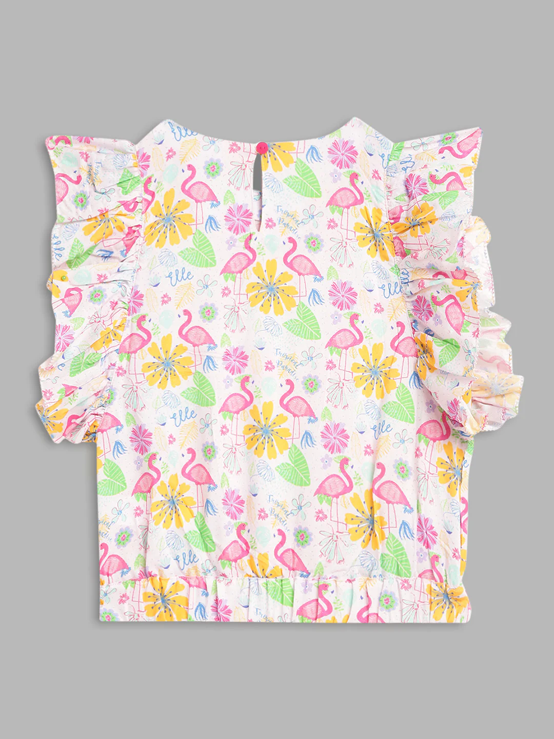 Elle Kids Girls Multi Printed Round Neck Top - Image 2