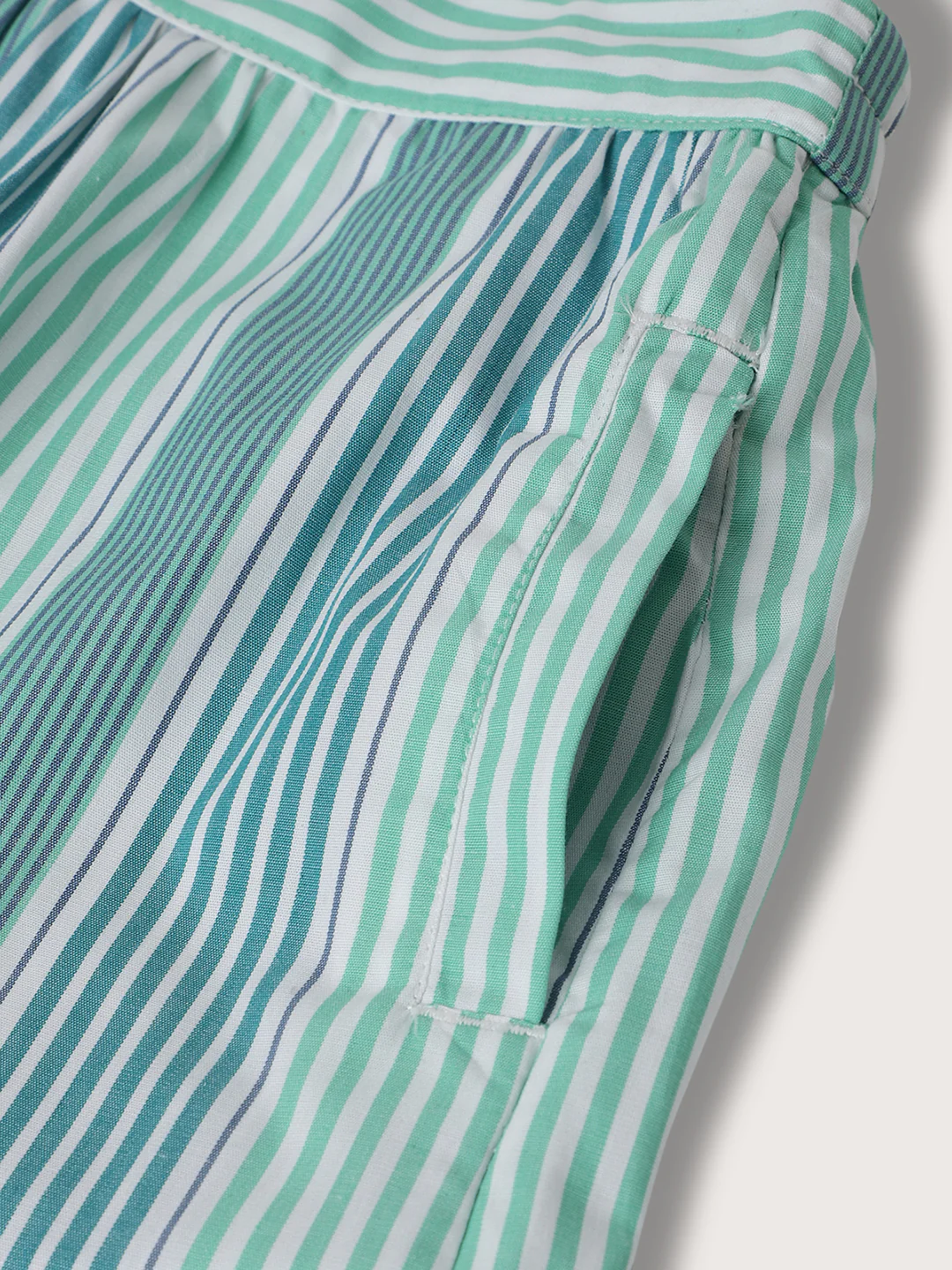 Elle Kids Girls Green Striped A Line Skirt - Image 4