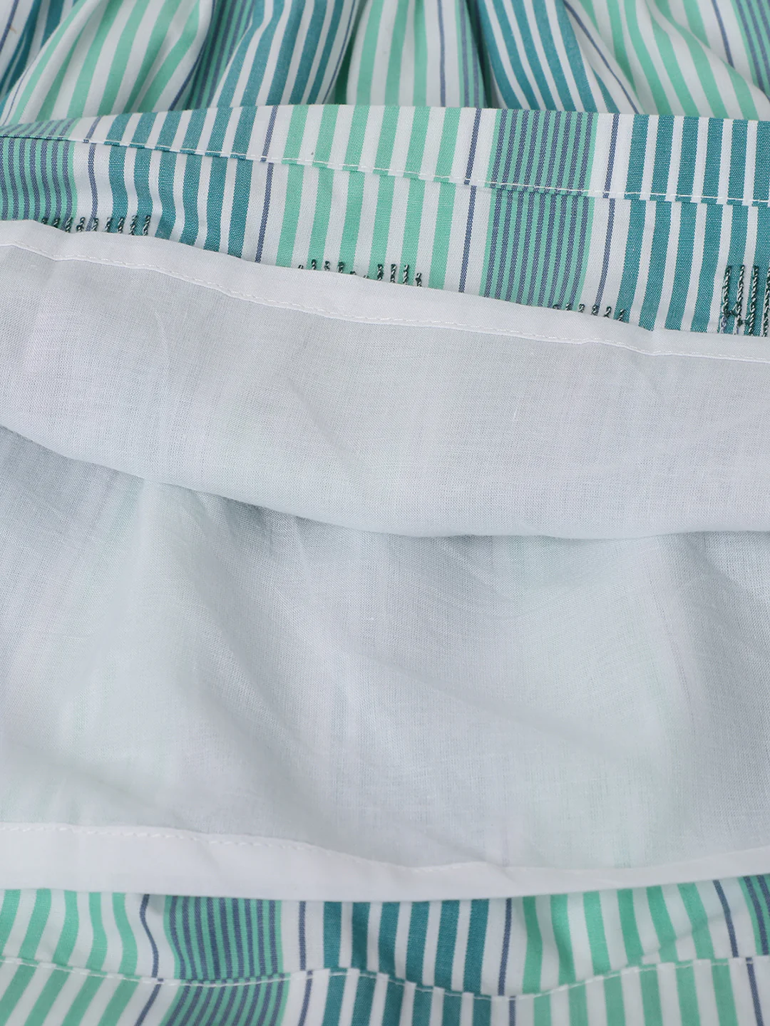 Elle Kids Girls Green Striped A Line Skirt - Image 5