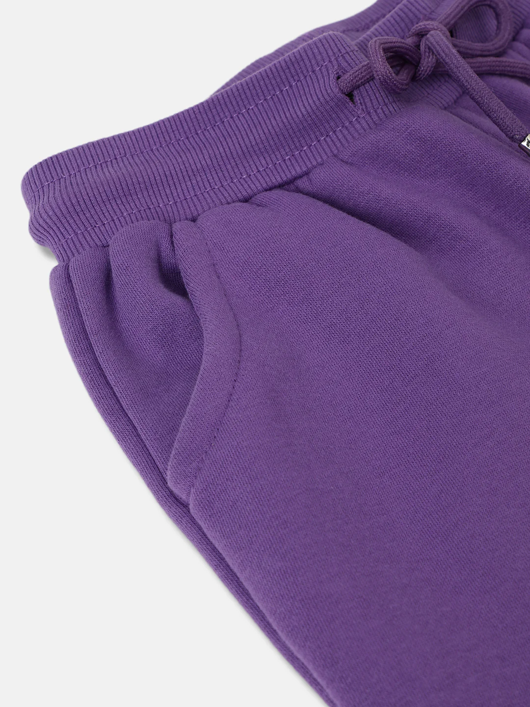 Elle Kids Girls Purple Colour blocked Regular Fit Sweatpant - Image 4