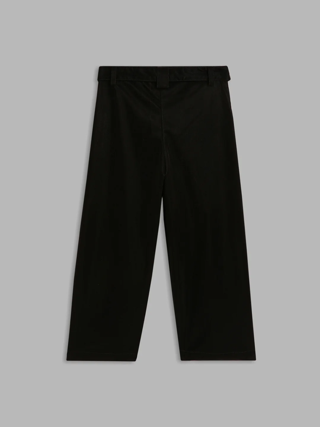 Elle Kids Girls Black Solid Wide Leg Trouser - Image 2