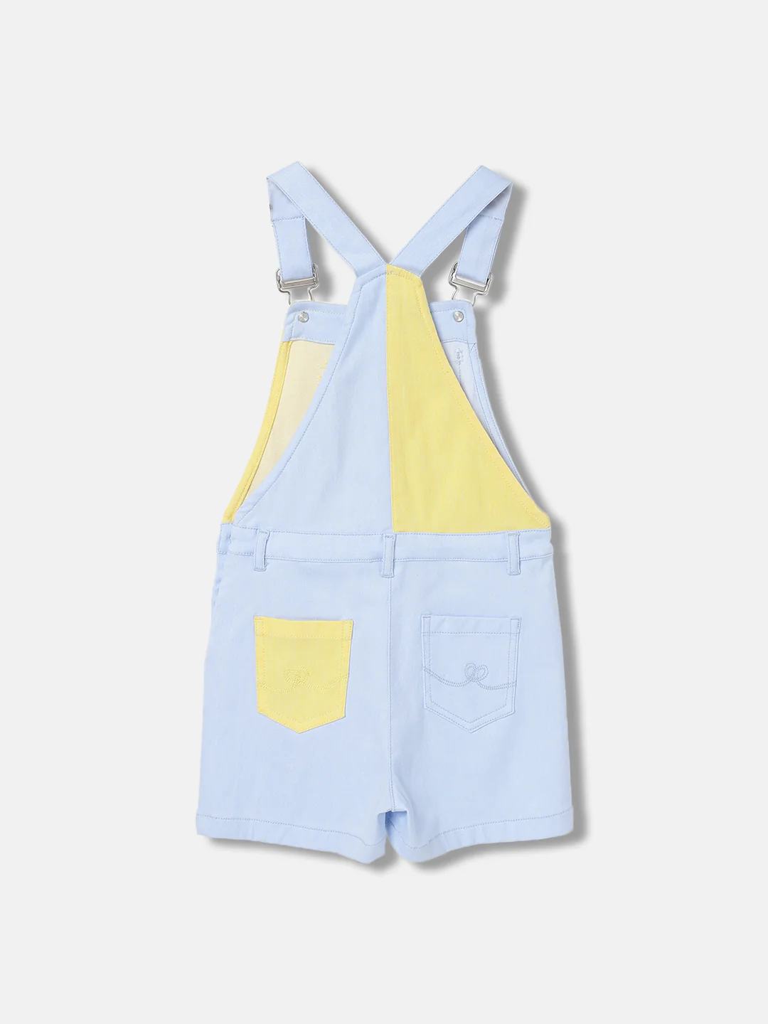 Elle Girls Blue Colour blocked Square neck Sleeveless Jumpsuit - Image 2