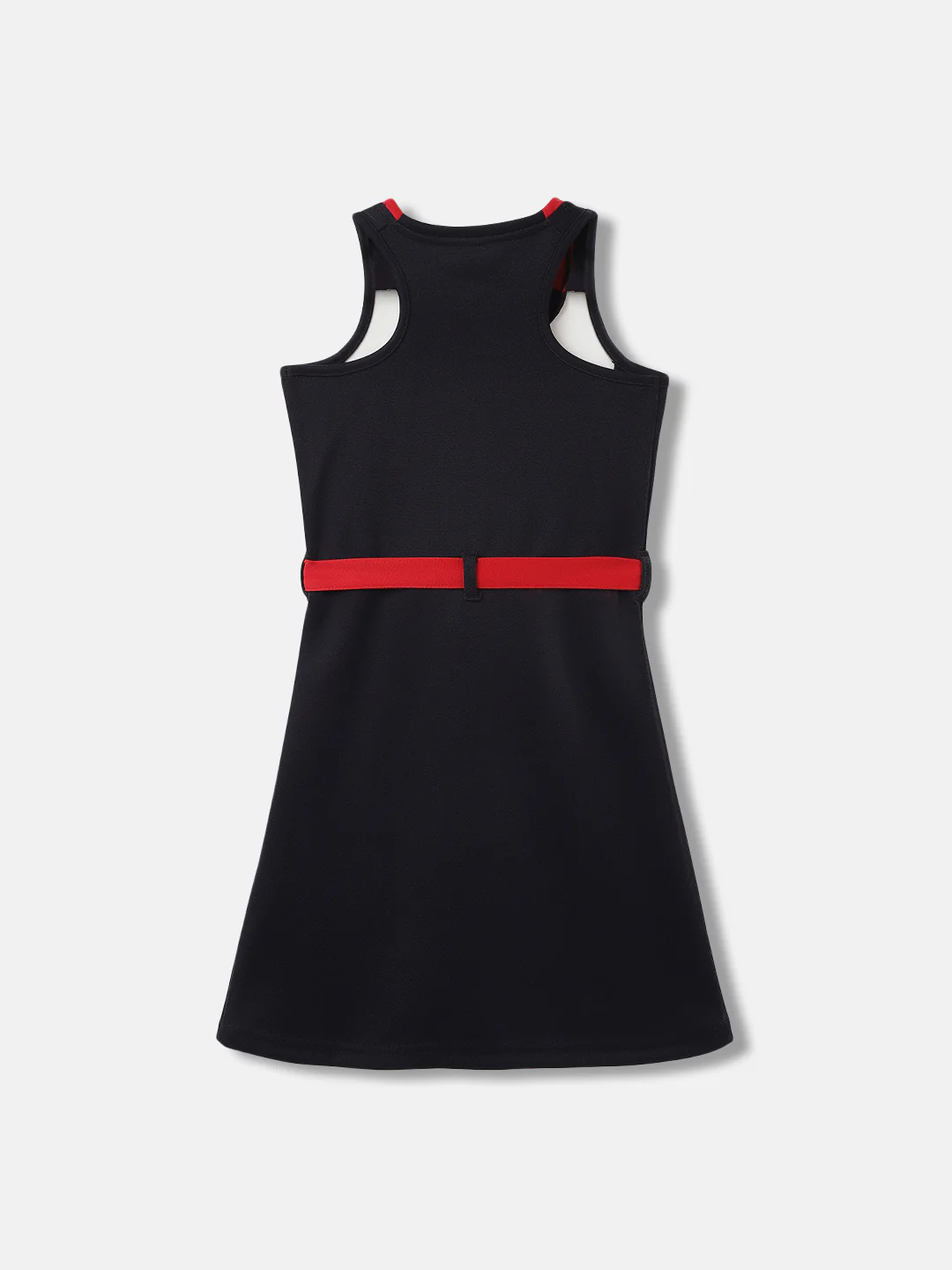 Elle Girls Navy Blue Colour blocked Round Neck Sleeveless Dress - Image 2