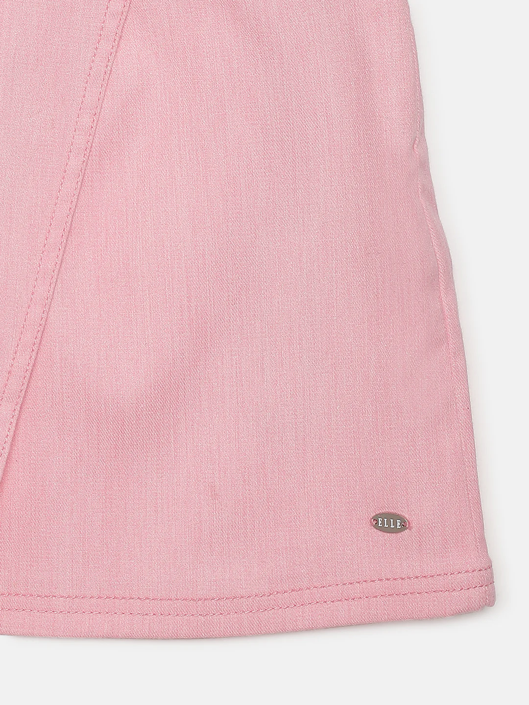 Elle Girls Pink Solid Regular Fit Skirt - Image 5