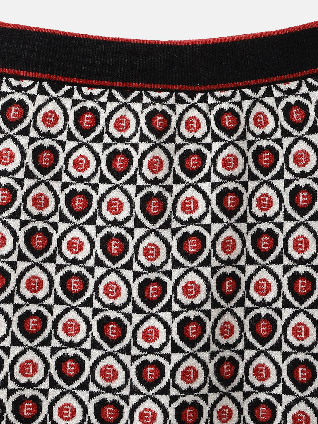 Elle Girls Black Printed Regular Fit Mid-Rise A-Line Skirt - Image 3