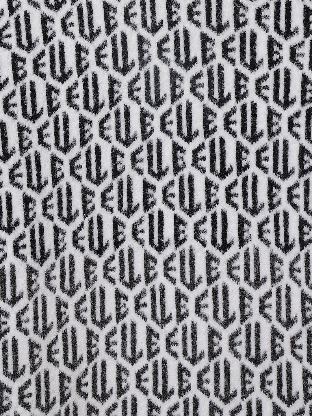 Elle Girls Black-White Self-Design Round Neck Full Sleeves Dress - Image 3