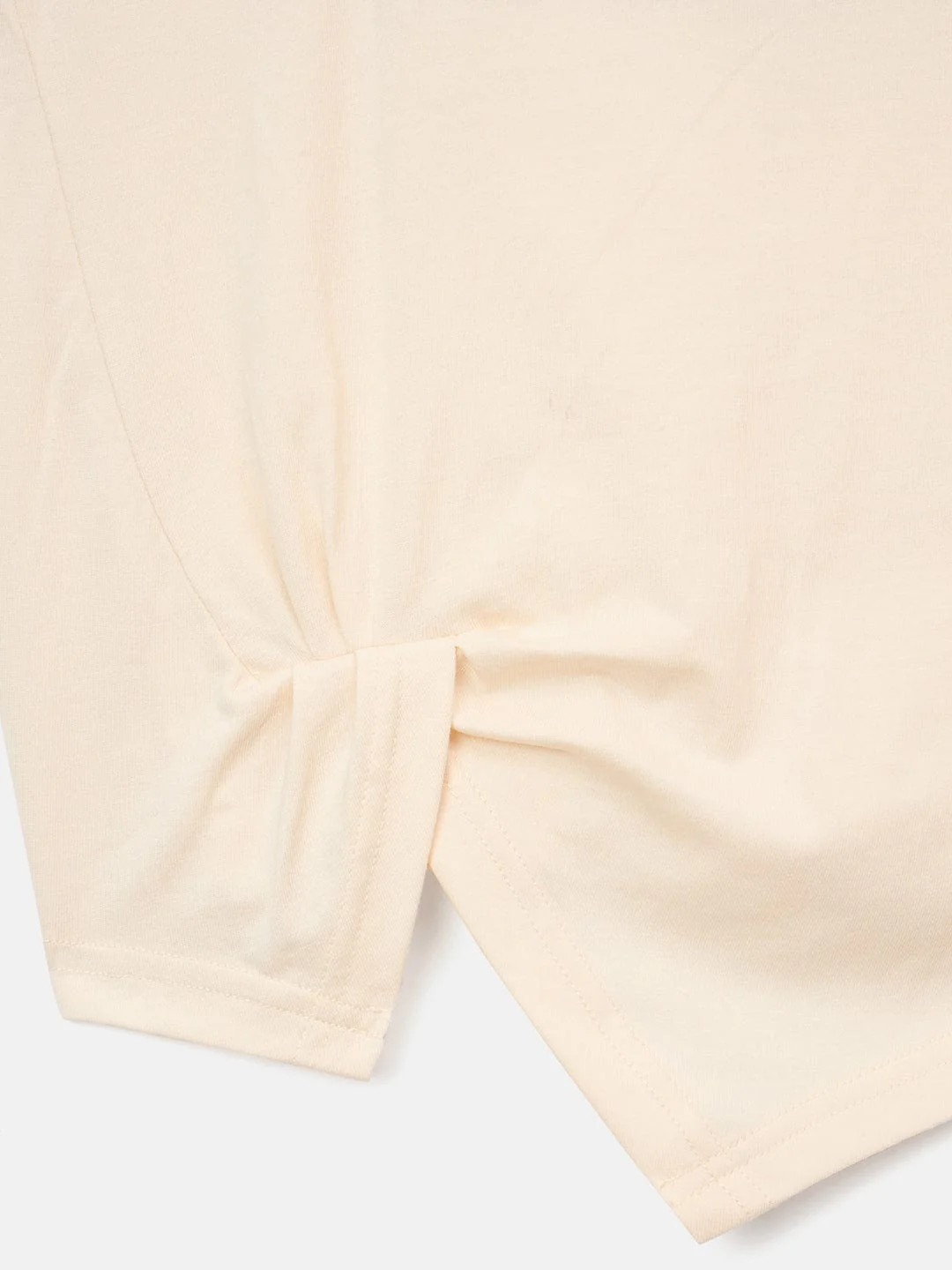 Elle Kids Cream Solid Round Neck TShirt - Image 4