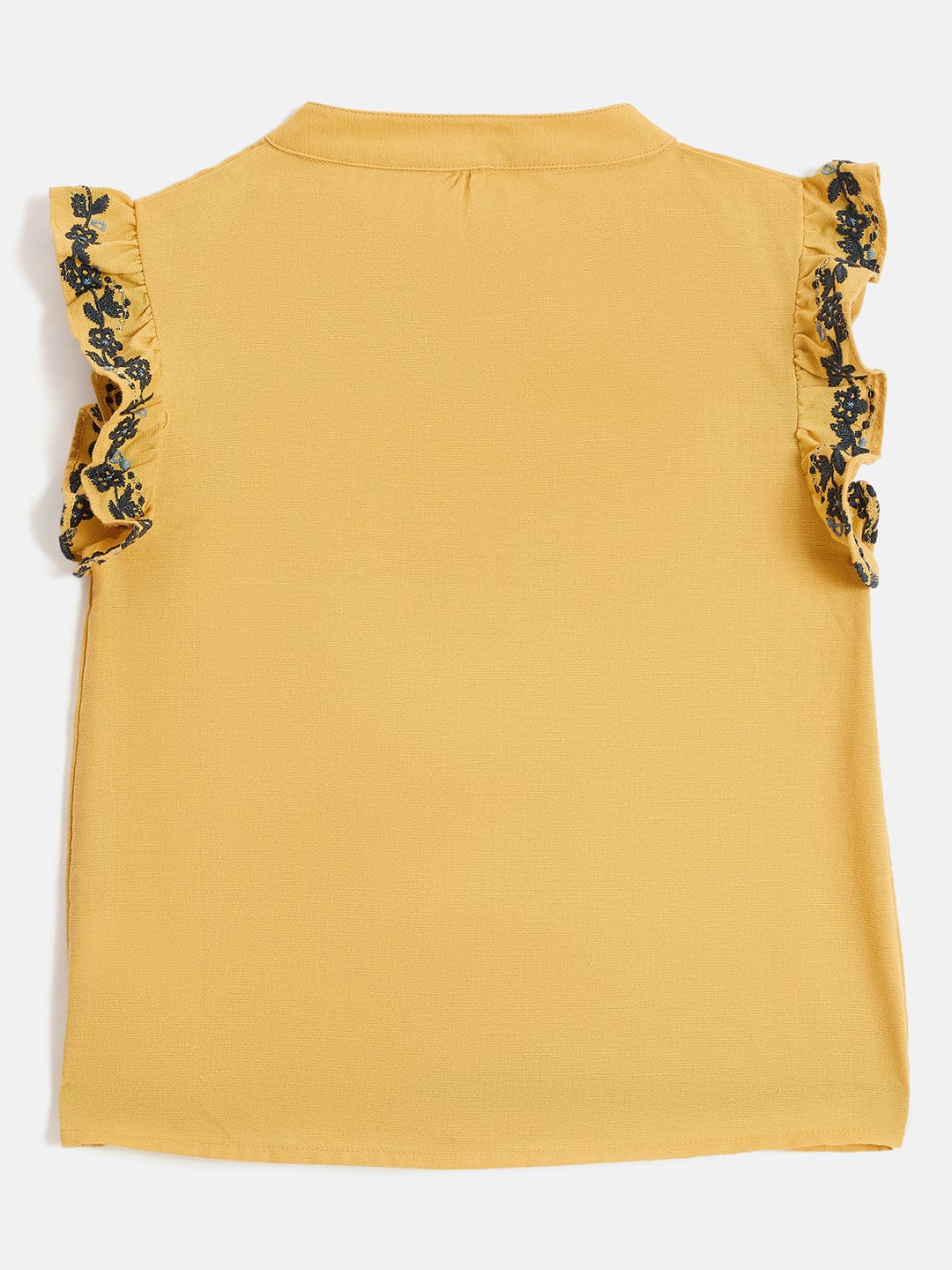 Elle Kids Yellow Relaxed Fit Solid Top - Image 2