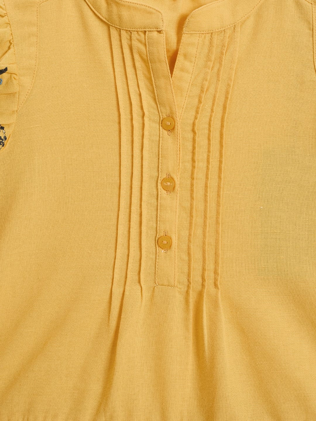 Elle Kids Yellow Relaxed Fit Solid Top - Image 3