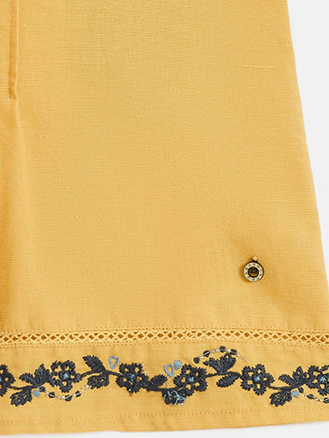Elle Kids Yellow Relaxed Fit Solid Top - Image 4