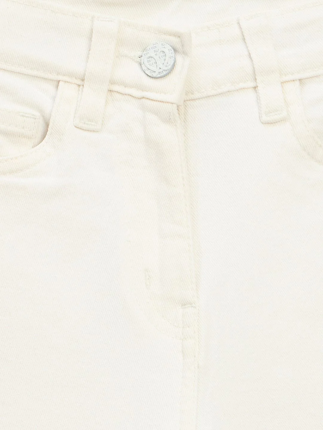 Elle Kids White Straight Fit Solid Jeans - Image 3