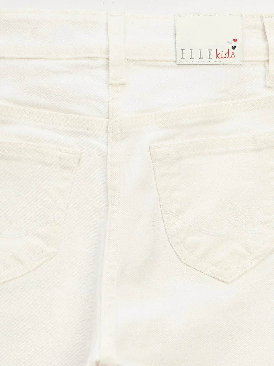 Elle Kids White Straight Fit Solid Jeans - Image 4