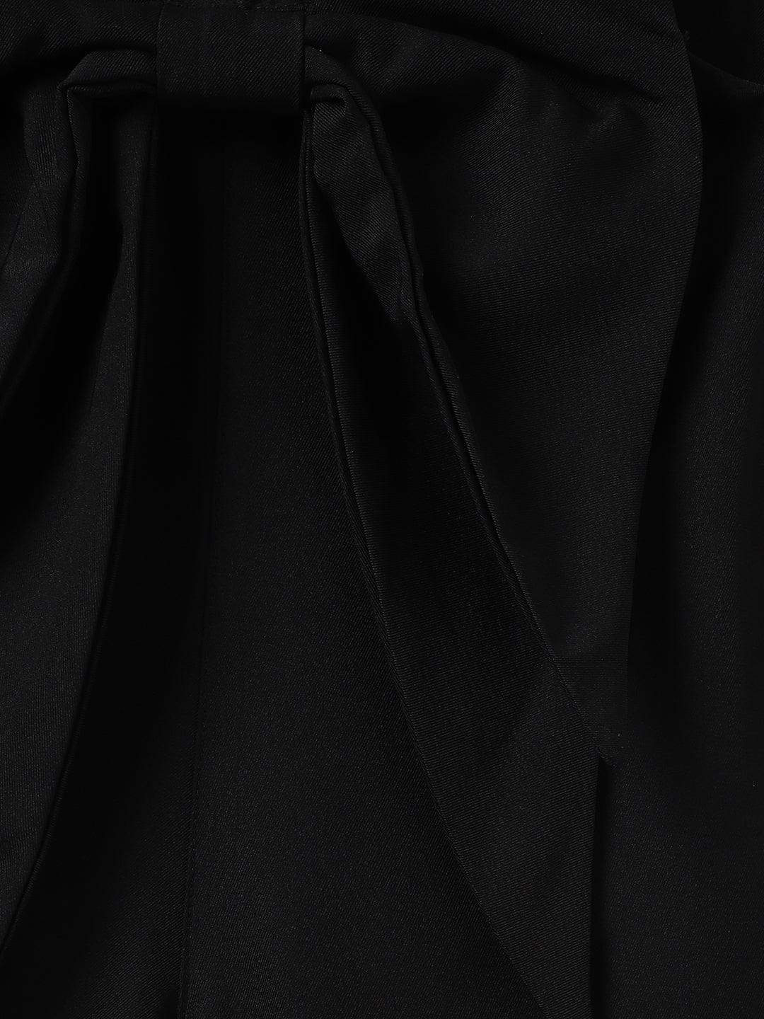Elle Kids Black Solid V Neck Playsuit - Image 4